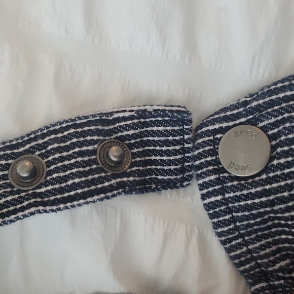 Seed Heritage Blue and White Striped Overalls - Picture 5 of 8